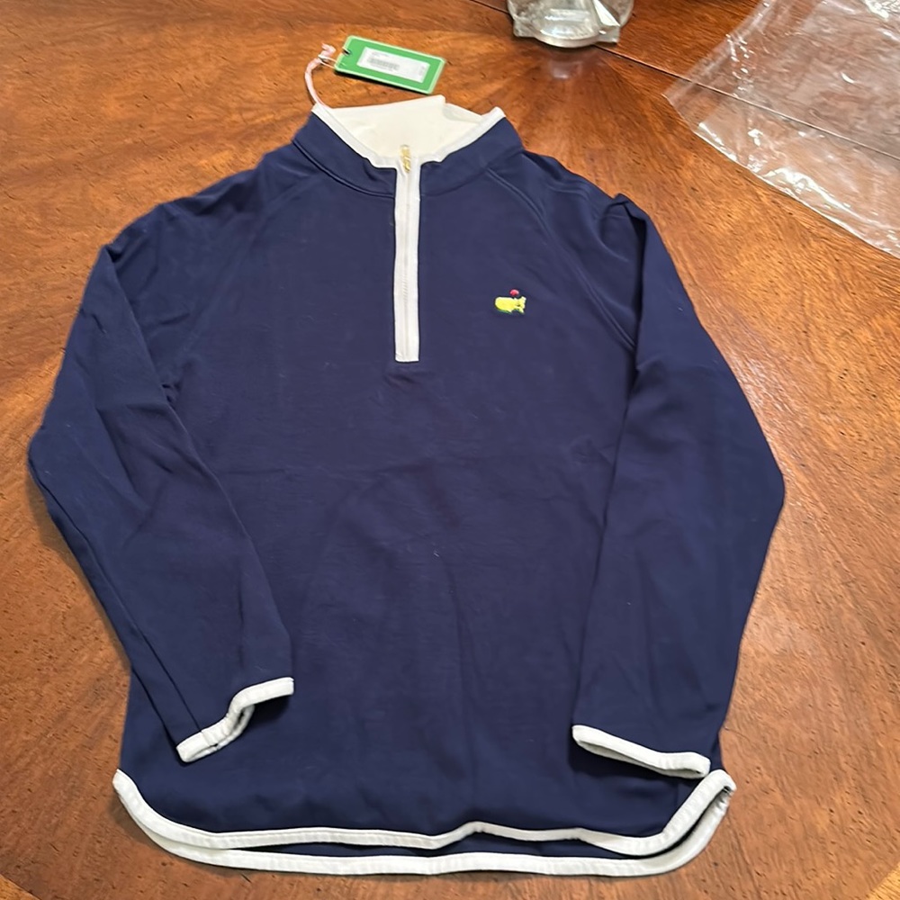 Masters kids girls three-quarter zip up navy blue